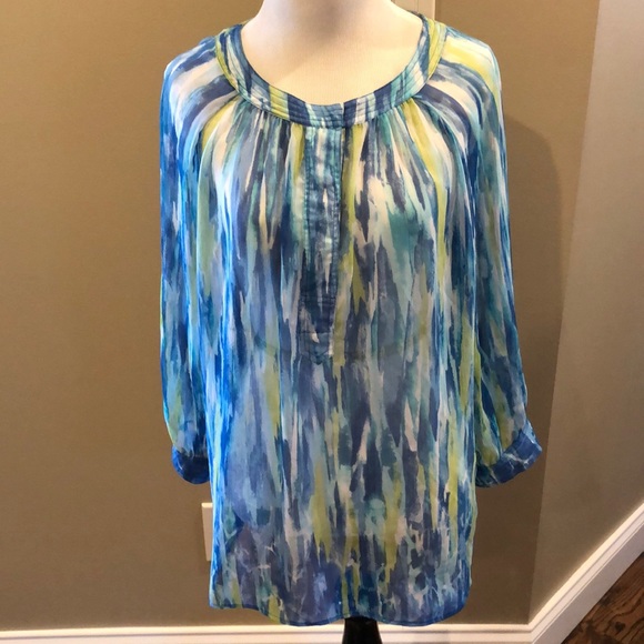 Chico's Tops - Chico’s watercolor print blouse. Size Large
